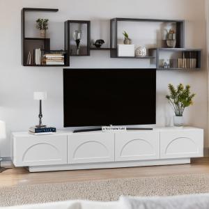 Norris TV Unit with Drawers 200cm in White