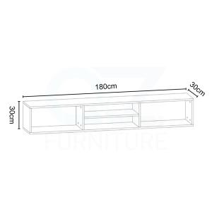 Aero Wall 180 Floating TV Unit in Black