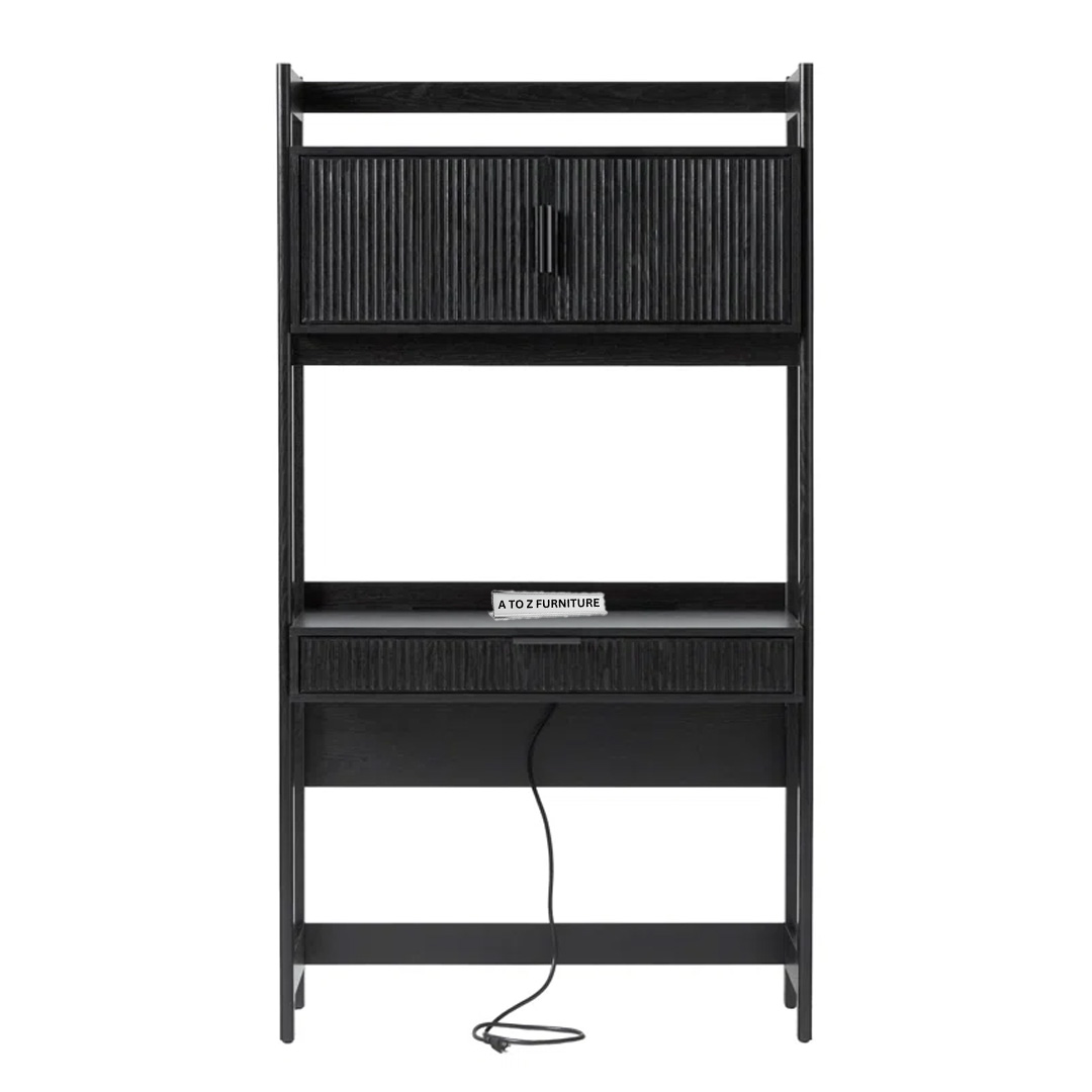 Vega  Ladder Desk in Black in Black