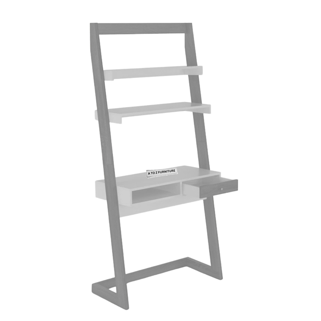 Celestial Ladder Desk in Brown and White and Dark Grey in White & Dark Grey