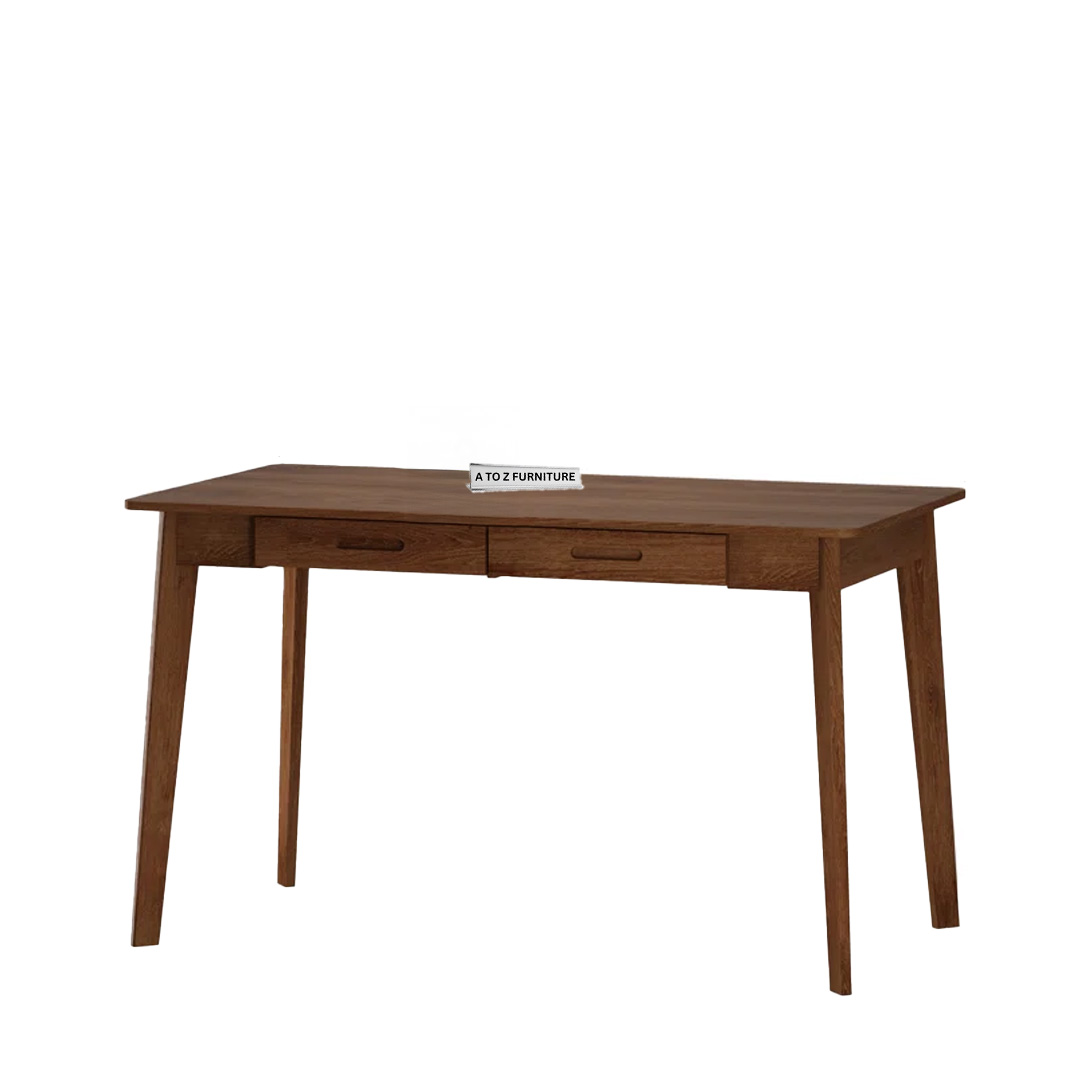 Caelo Retro Study Desk in Brown in Brown