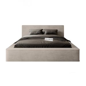 Avanti Luxe Minimalist Comfort with Padded Frame Platform Bed in Beige