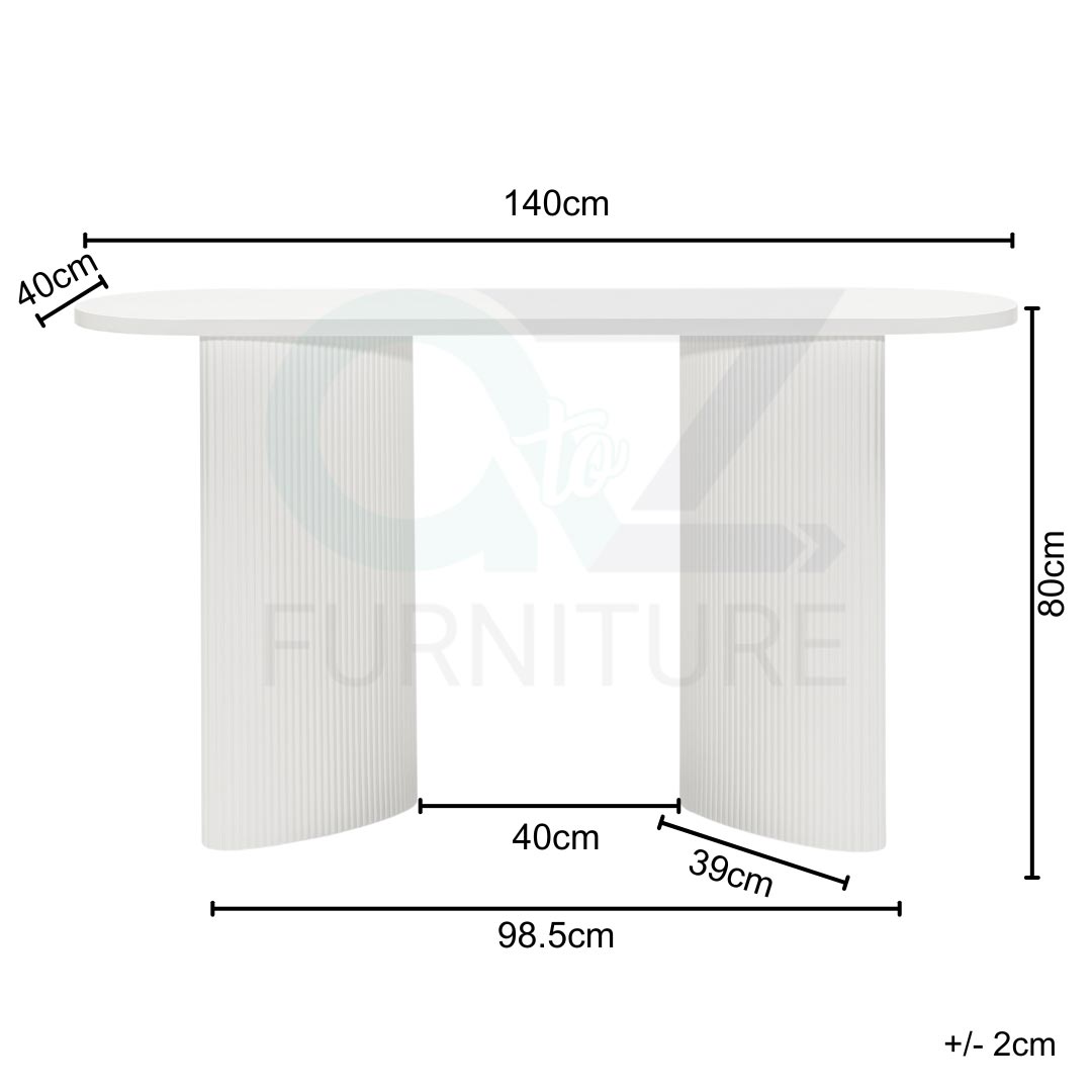 Oval Console & Writing Desk