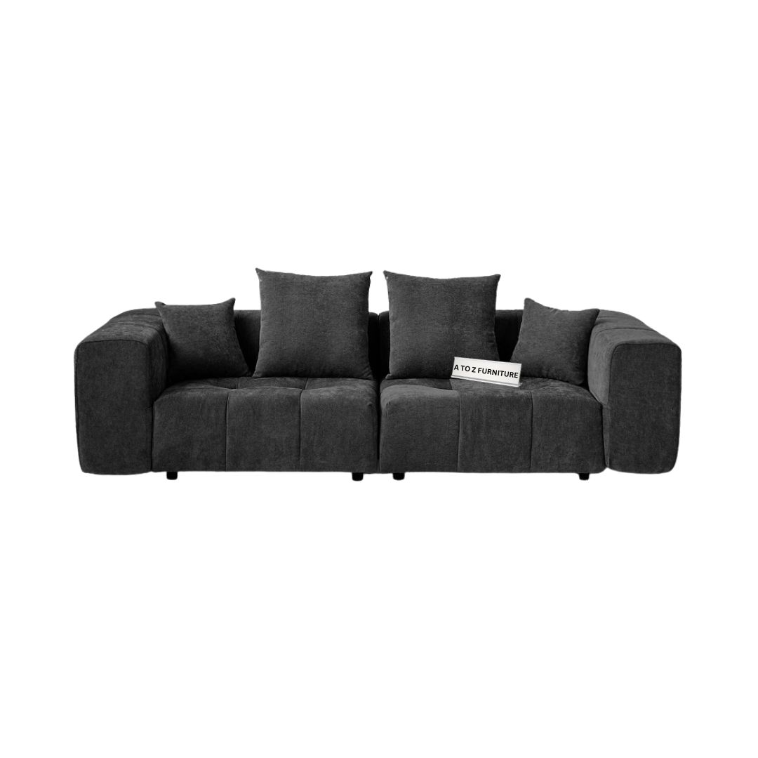 Cloud line Modular Comfort Sofa in Black in Black