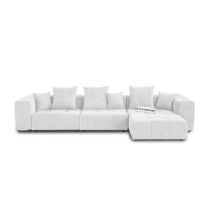 Cloud line Grand Comfort L-Shaped Sectional Sofa in Ivory