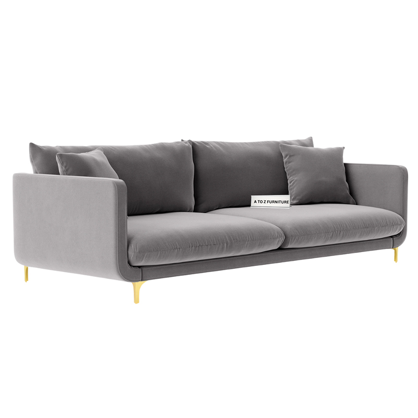 Elvora 3 Seater Sofa in Gray in Grey