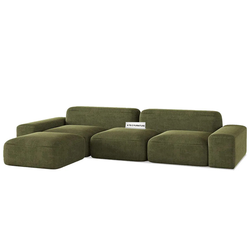 Alden 3 Seater Sofa in Olive Green in Olive Green