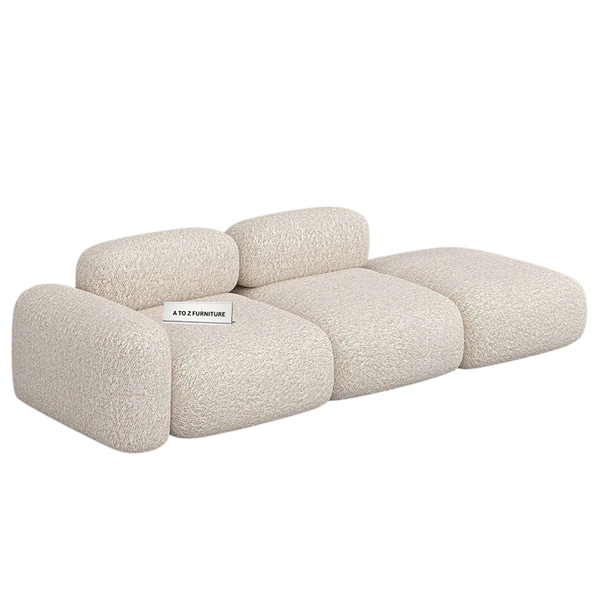 Nimbus Modular 2 Seater Sofa with Ottoman  in Off-White