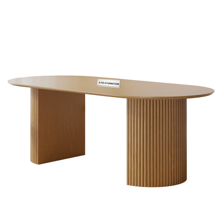 Lennox Oval 8 Seater Dining Table in Natural in Natual