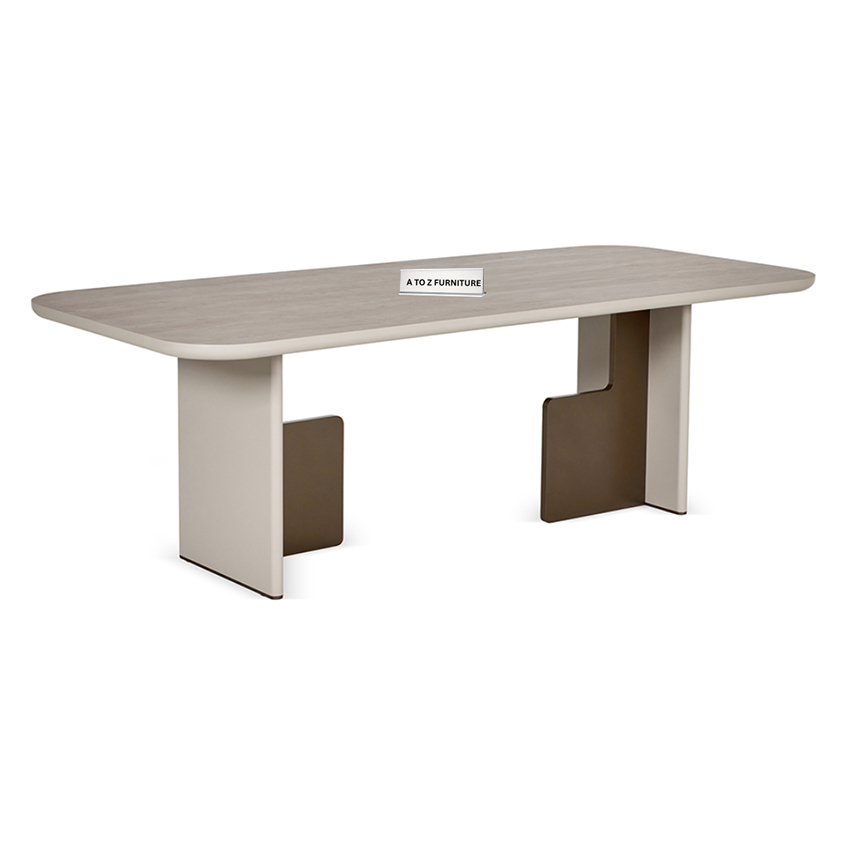 Calista 8-Seater Dining Table in Light Grey in Light Grey