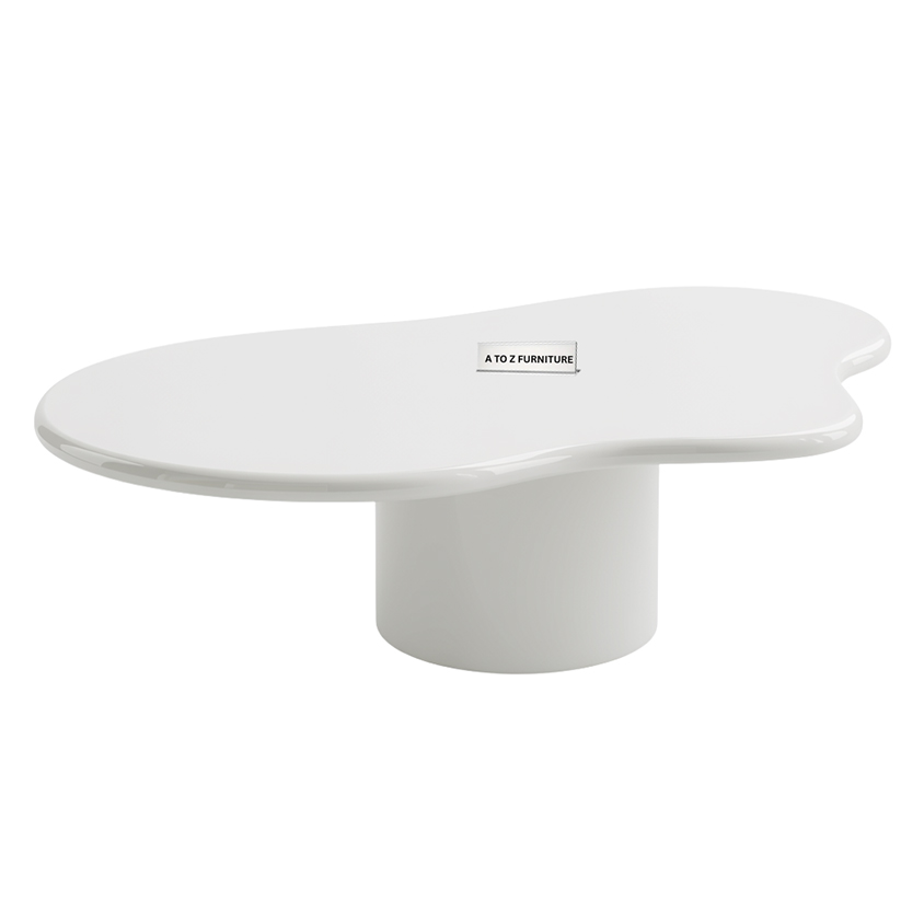 Como Luxe Coffee Table in White in White