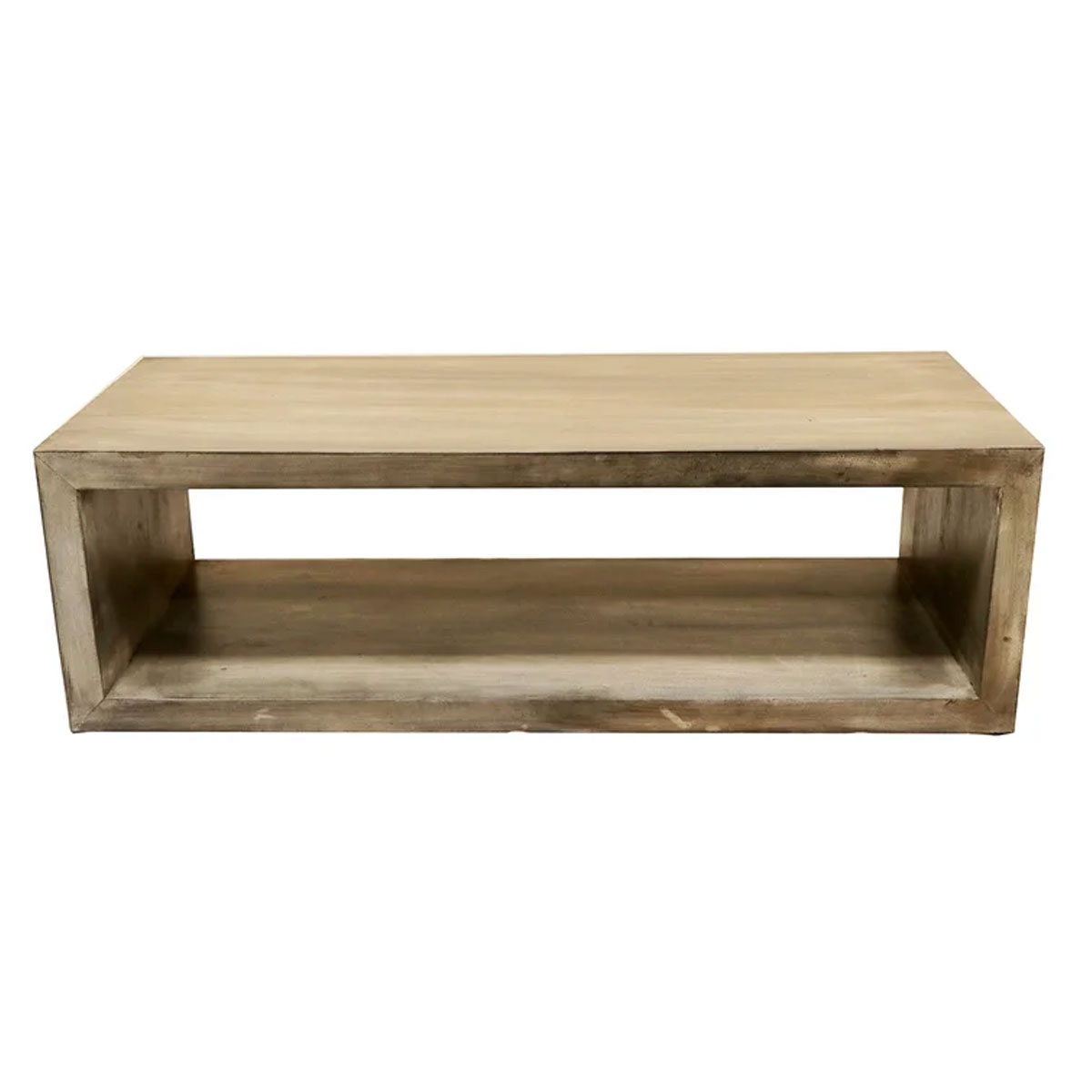 Marie Floor Shelf Coffee Table with Storage in Oak