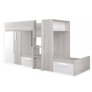 Barca Bunk Bed with Storage Drawers, Wardrobe and Shelves