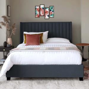 Bella Wingbed Bed Frame in Navy Color