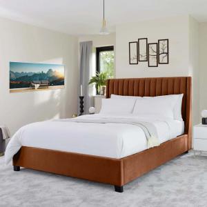 Bella Wingbed Bed Frame in Mustard Color