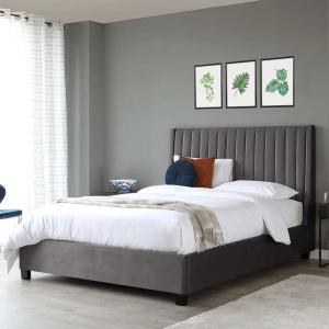 Bella Wingbed Bed Frame in Dark Grey Color
