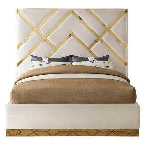 Wayfair Velvet Bed Frame in White Color