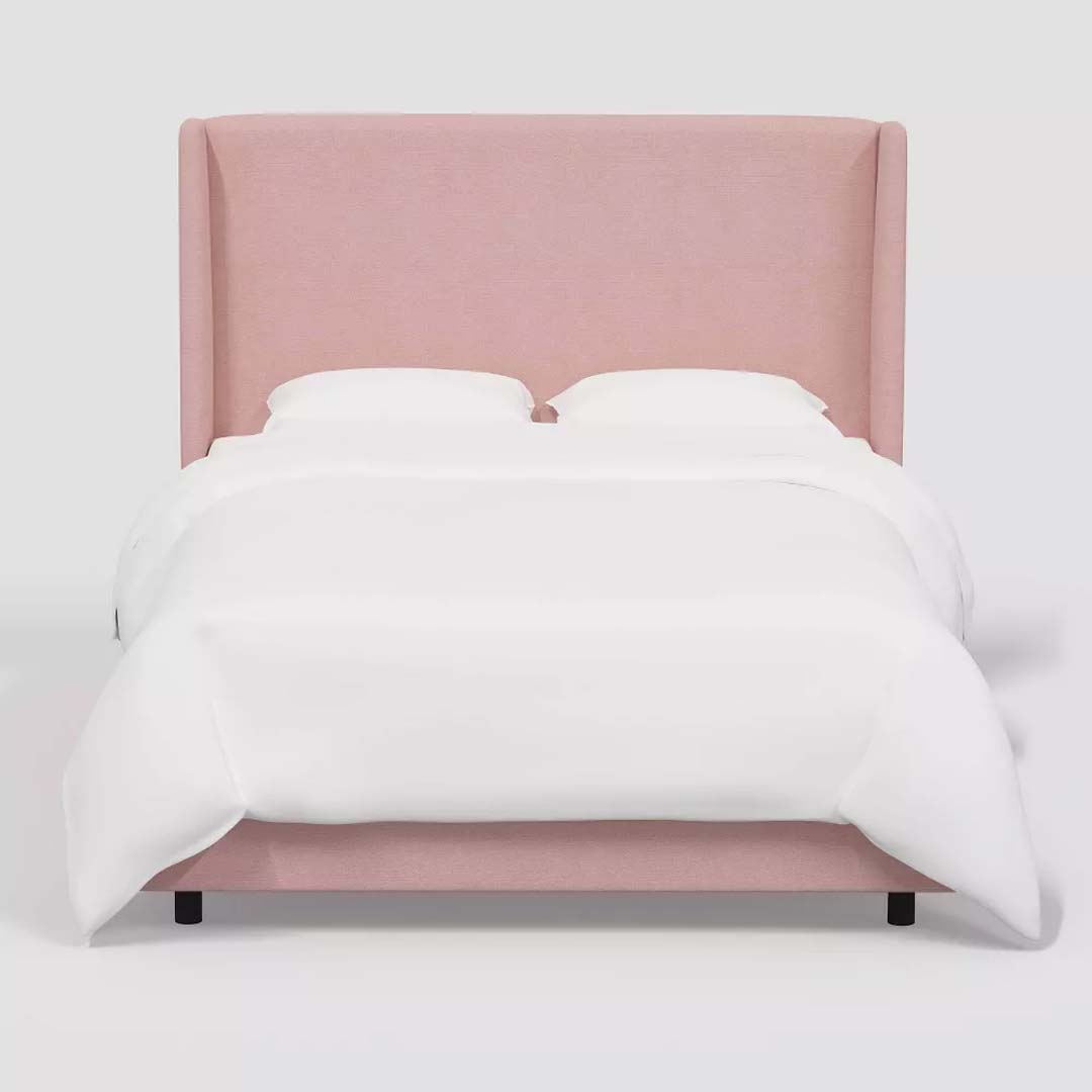 Goodrich Velvet Upholstered Bed Frame in Pink Color from AED 749 -AtoZ ...