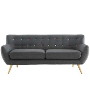 Meggie Loveseat in Charcoal Color