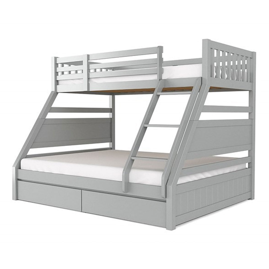 Ollie Storage Bunk Bed in Grey