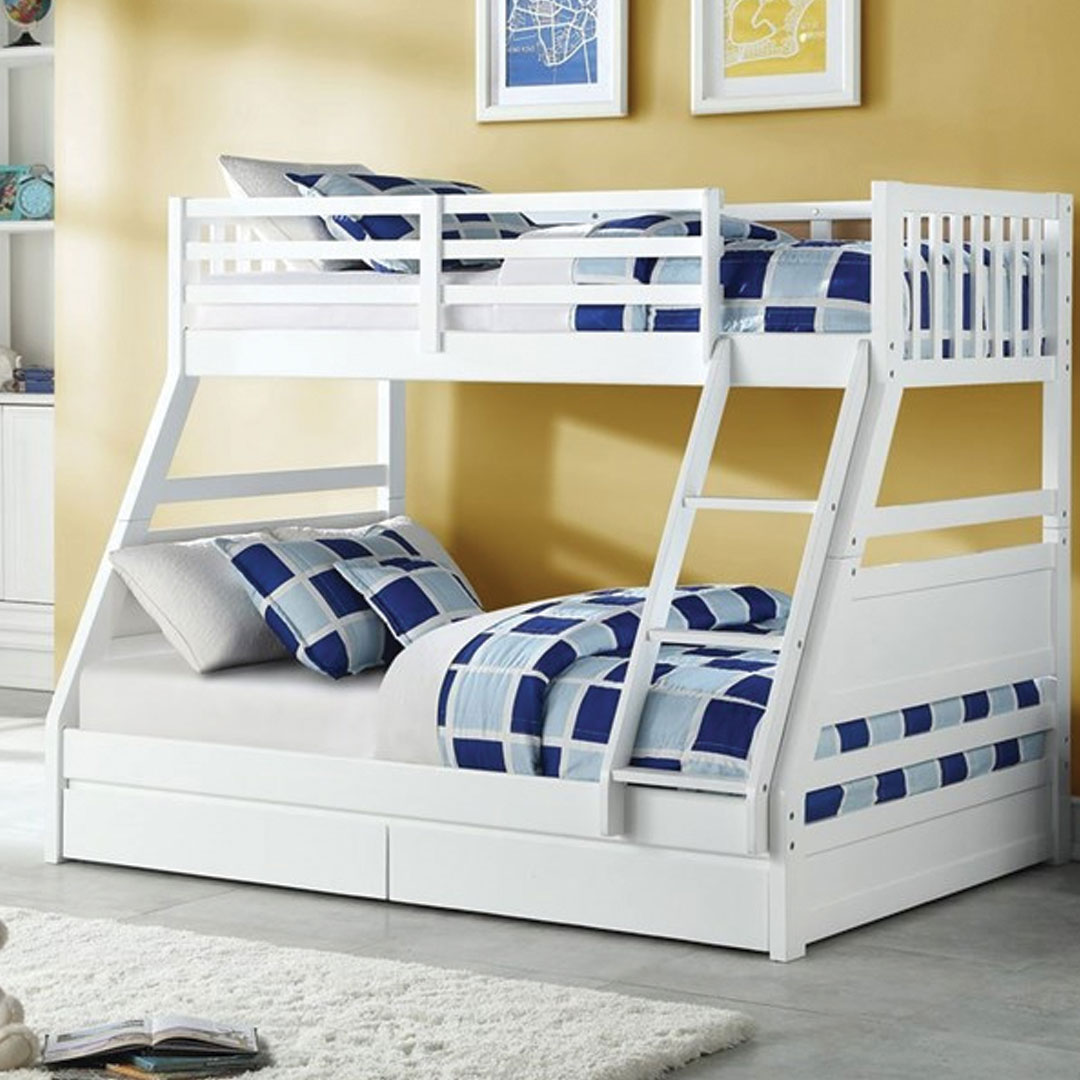 Ollie Storage Bunk Bed in White