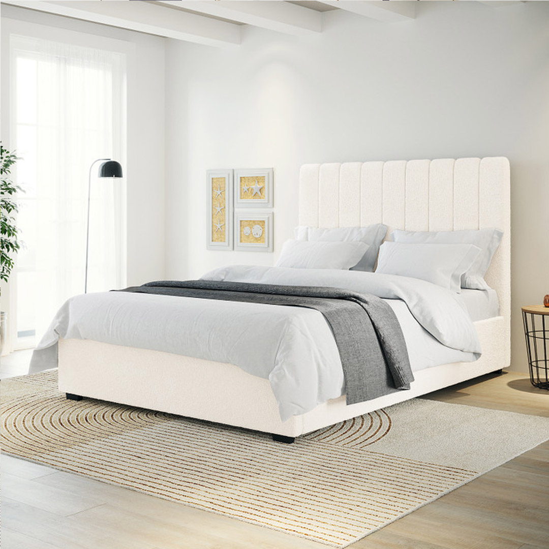 Gratiana Boucle Fabric Bed Frame from AED 1449 -AtoZ Furniture