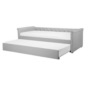 Pavelli Fabric Small Single Trundle Bed Grey