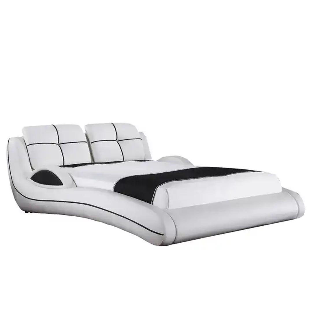 Leather Upholstered Curved Bed from AED 1249 -AtoZ Furniture