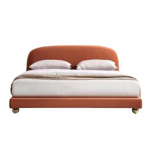 Nordic Aesthetic Upholstered Modern Velvet Bed