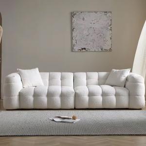 Cloud shaped Sofa in Boucle Fabric Sofa in white Color