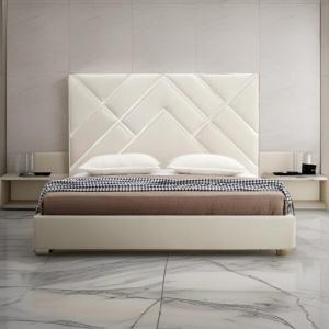 Marie Upholstered Bed in Beige