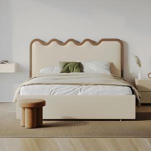 Vega Upholstered Bed in Brown