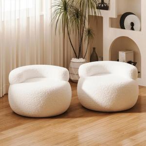 Modern Plush Velvet Ottoman With Backrest