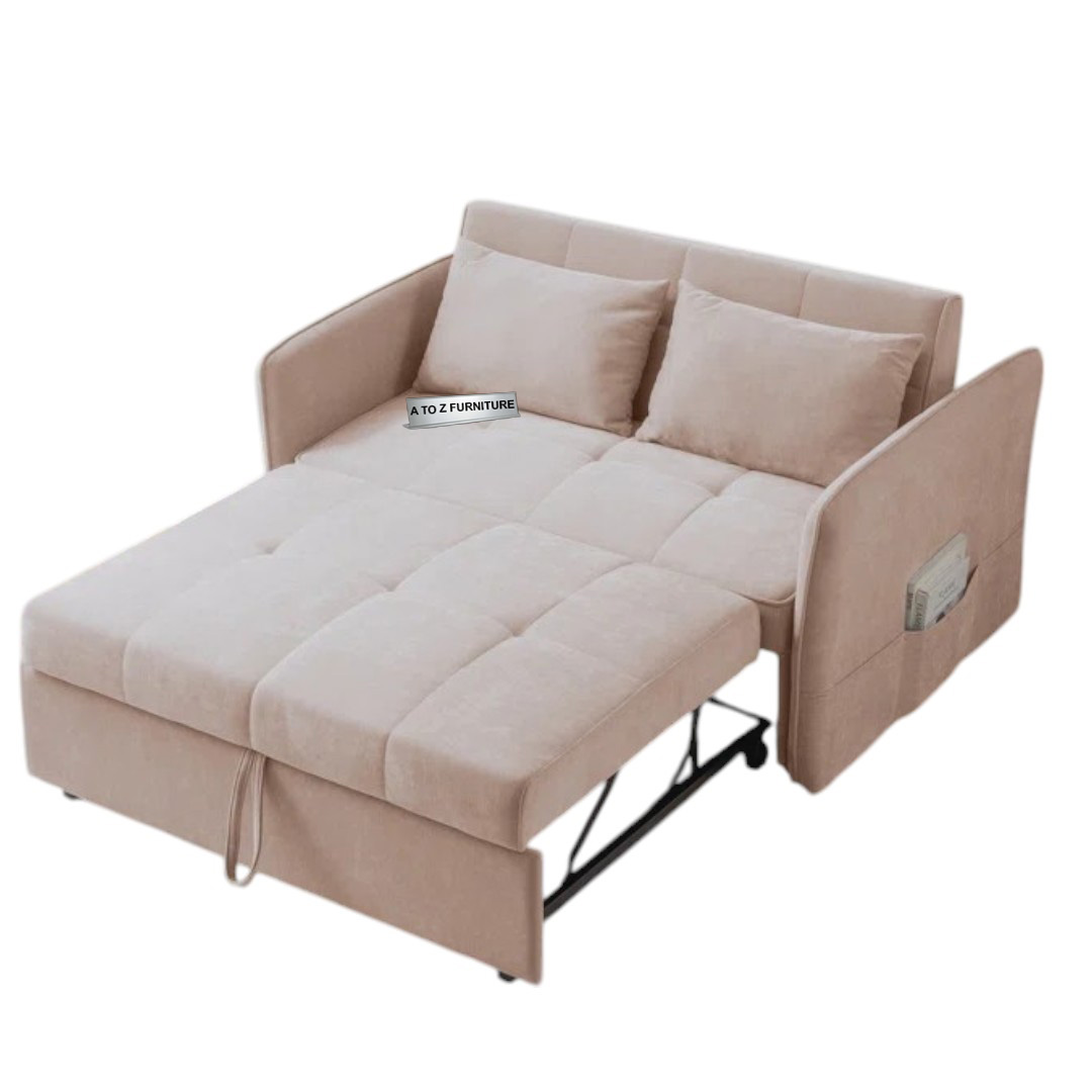 Charlotte Dream Sofa Bed in Chenille in Pink in Pink